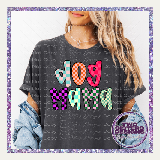 Checkered Dog Mama Apparel
