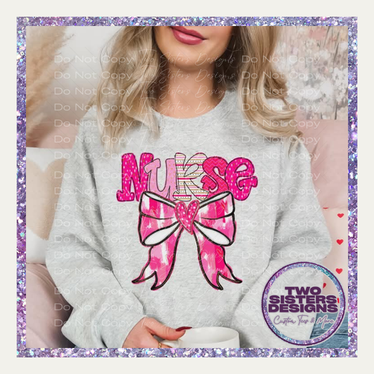 Nurse Brushstroke Bow Apparel