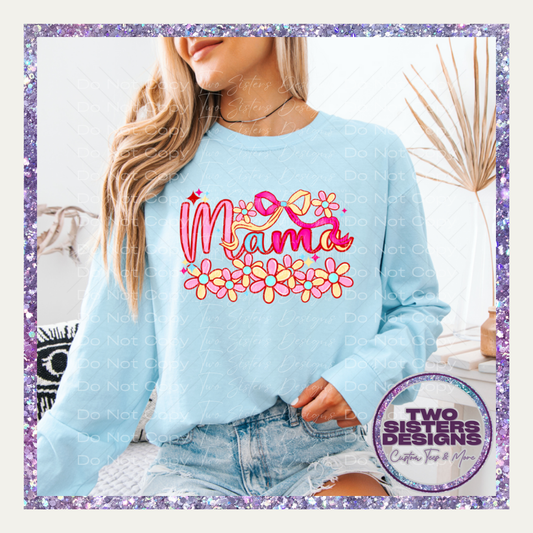 Bow Mama With Florals Apparel