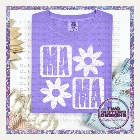 White Floral Mama Apparel