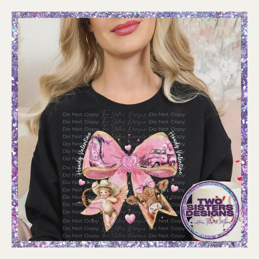 Howdy Valentine Bow Apparel