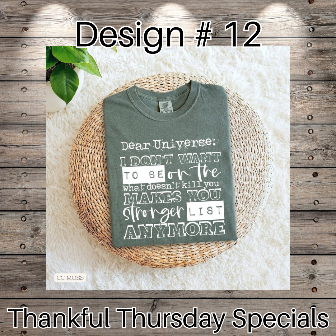 Thankful Thursday Designs From 1/4/26