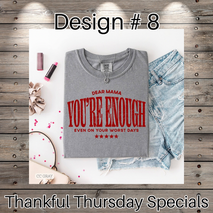 Thankful Thursday Designs From 1/4/26