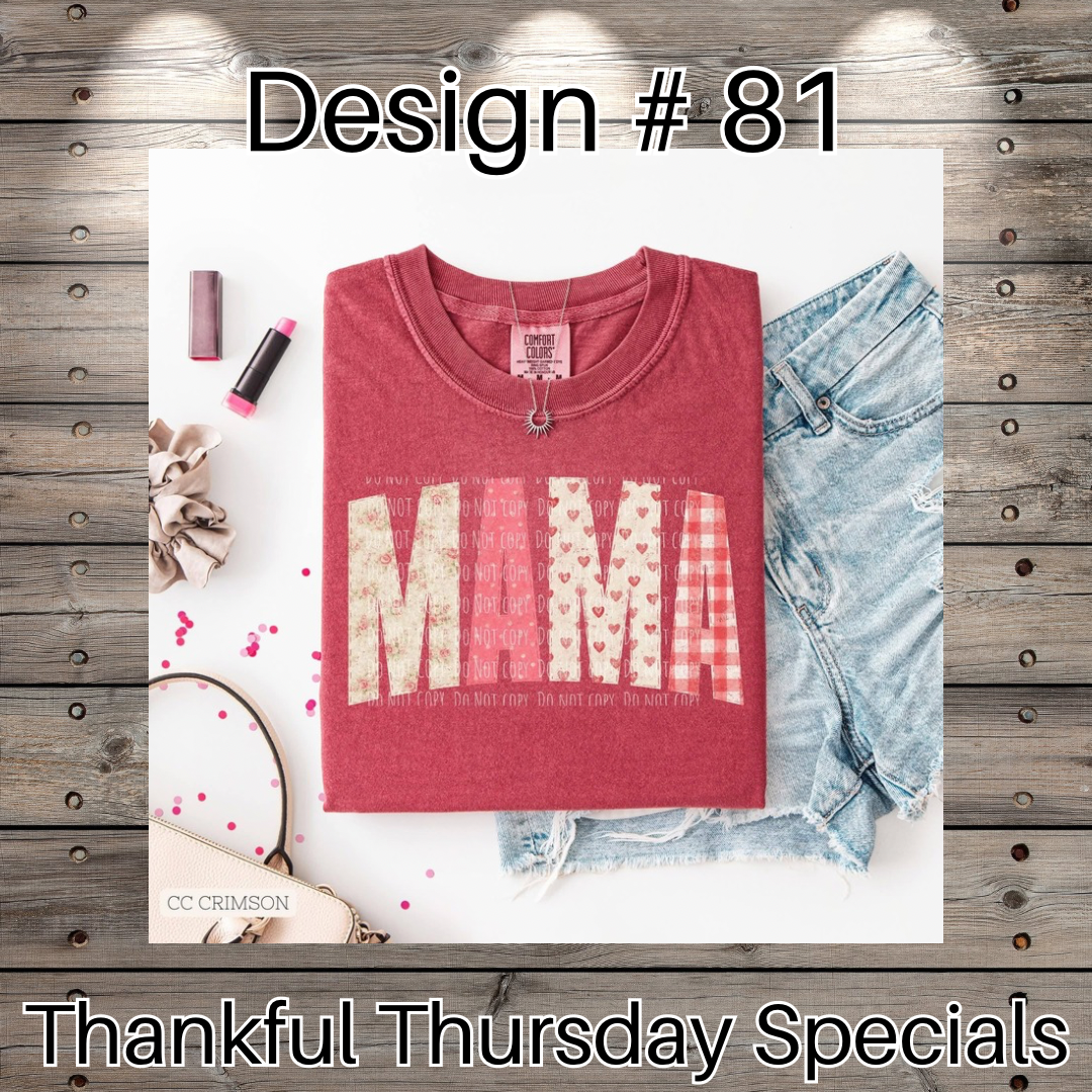 Thankful Thursday Designs From 1/4/26